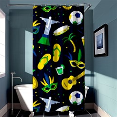 Seamless Brazilian Carnival Pattern With Musical Instruments Shower Curtain 36  X 72  (stall)  by Vaneshart