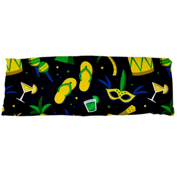 Seamless Brazilian Carnival Pattern With Musical Instruments Body Pillow Case Dakimakura (Two Sides)