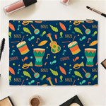 Brazil Musical Instruments Seamless Carnival Pattern Cosmetic Bag (XL) Back