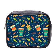 Brazil Musical Instruments Seamless Carnival Pattern Mini Toiletries Bag (two Sides)