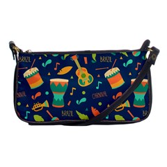 Brazil Musical Instruments Seamless Carnival Pattern Shoulder Clutch Bag by Vaneshart