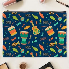 Brazil Musical Instruments Seamless Carnival Pattern Cosmetic Bag (xxxl) by Vaneshart