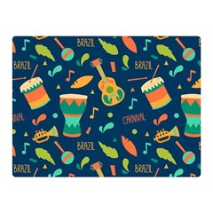 Brazil Musical Instruments Seamless Carnival Pattern Double Sided Flano Blanket (mini)  by Vaneshart