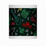 Guitars Musical Notes Seamless Carnival Pattern White Mugs Center