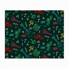 Guitars Musical Notes Seamless Carnival Pattern Small Glasses Cloth by Vaneshart