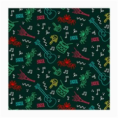 Guitars Musical Notes Seamless Carnival Pattern Medium Glasses Cloth by Vaneshart