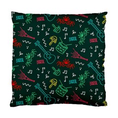 Guitars Musical Notes Seamless Carnival Pattern Standard Cushion Case (two Sides) by Vaneshart