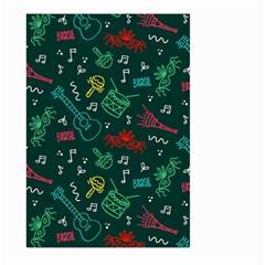 Guitars Musical Notes Seamless Carnival Pattern Large Garden Flag (two Sides) by Vaneshart