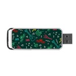 Guitars Musical Notes Seamless Carnival Pattern Portable USB Flash (One Side) Front