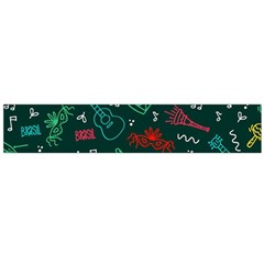 Guitars Musical Notes Seamless Carnival Pattern Large Flano Scarf  by Vaneshart