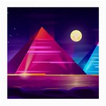 Egyptian Pyramids Night Landscape Cartoon Medium Glasses Cloth (2 Sides) Back