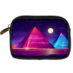 Egyptian Pyramids Night Landscape Cartoon Digital Camera Leather Case Front