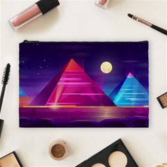 Egyptian Pyramids Night Landscape Cartoon Cosmetic Bag (large) by Vaneshart