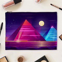 Egyptian Pyramids Night Landscape Cartoon Cosmetic Bag (xl) by Vaneshart