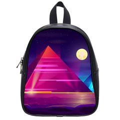 Egyptian Pyramids Night Landscape Cartoon School Bag (small) by Vaneshart