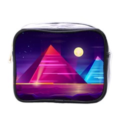 Egyptian Pyramids Night Landscape Cartoon Mini Toiletries Bag (one Side) by Vaneshart