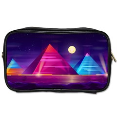 Egyptian Pyramids Night Landscape Cartoon Toiletries Bag (two Sides) by Vaneshart