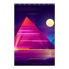 Egyptian Pyramids Night Landscape Cartoon Shower Curtain 48  X 72  (small)  by Vaneshart