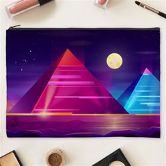 Egyptian Pyramids Night Landscape Cartoon Cosmetic Bag (xxxl) by Vaneshart