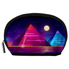 Egyptian Pyramids Night Landscape Cartoon Accessory Pouch (large) by Vaneshart