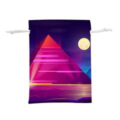 Egyptian Pyramids Night Landscape Cartoon Lightweight Drawstring Pouch (s) by Vaneshart