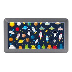 Big Set Cute Astronauts Space Planets Stars Aliens Rockets Ufo Constellations Satellite Moon Rover V Memory Card Reader (mini) by Vaneshart