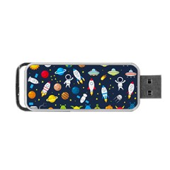 Big Set Cute Astronauts Space Planets Stars Aliens Rockets Ufo Constellations Satellite Moon Rover V Portable Usb Flash (two Sides) by Vaneshart