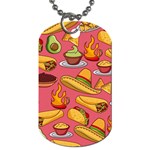 Seamless Pattern Mexican Food Hat Traditional Dog Tag (Two Sides) Front