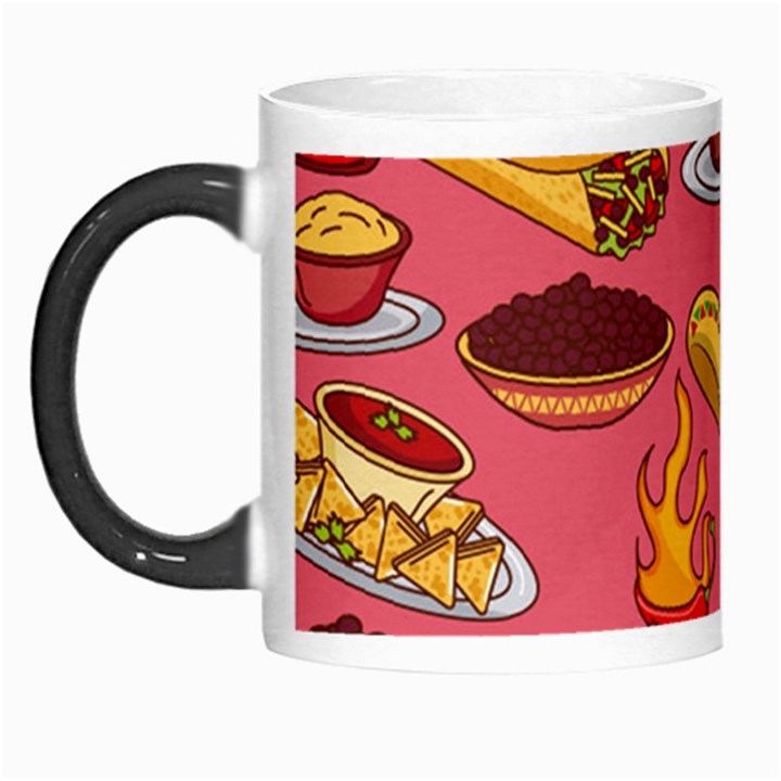 Seamless Pattern Mexican Food Hat Traditional Morph Mugs