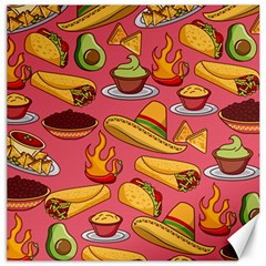 Seamless Pattern Mexican Food Hat Traditional Canvas 12  X 12  by Vaneshart