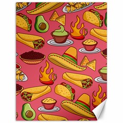 Seamless Pattern Mexican Food Hat Traditional Canvas 12  X 16  by Vaneshart