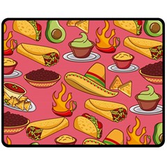 Seamless Pattern Mexican Food Hat Traditional Fleece Blanket (medium)  by Vaneshart