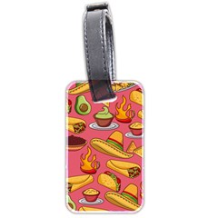 Seamless Pattern Mexican Food Hat Traditional Luggage Tag (two Sides) by Vaneshart