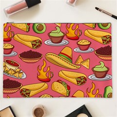 Seamless Pattern Mexican Food Hat Traditional Cosmetic Bag (xxl) by Vaneshart