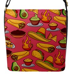 Seamless Pattern Mexican Food Hat Traditional Flap Closure Messenger Bag (s) by Vaneshart