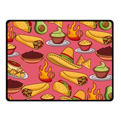 Seamless Pattern Mexican Food Hat Traditional Double Sided Fleece Blanket (small)  by Vaneshart