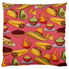 Seamless Pattern Mexican Food Hat Traditional Standard Flano Cushion Case (one Side)