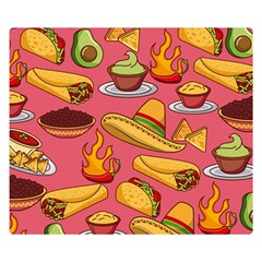 Seamless Pattern Mexican Food Hat Traditional Double Sided Flano Blanket (small)  by Vaneshart