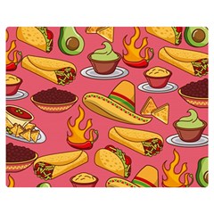 Seamless Pattern Mexican Food Hat Traditional Double Sided Flano Blanket (medium)  by Vaneshart