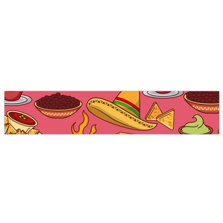 Seamless Pattern Mexican Food Hat Traditional Small Flano Scarf