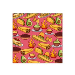 Seamless Pattern Mexican Food Hat Traditional Satin Bandana Scarf by Vaneshart