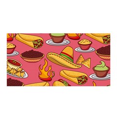 Seamless Pattern Mexican Food Hat Traditional Satin Wrap by Vaneshart