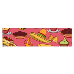 Seamless Pattern Mexican Food Hat Traditional Satin Scarf (oblong) by Vaneshart