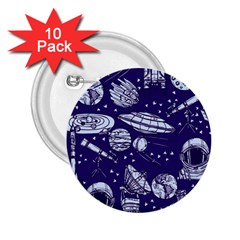 Space Sketch Seamless Pattern 2 25  Buttons (10 Pack)  by Vaneshart