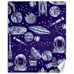 Space Sketch Seamless Pattern Canvas 16  X 20  by Vaneshart