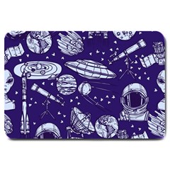 Space Sketch Seamless Pattern Large Doormat  by Vaneshart