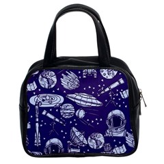 Space Sketch Seamless Pattern Classic Handbag (two Sides) by Vaneshart