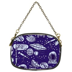 Space Sketch Seamless Pattern Chain Purse (two Sides) by Vaneshart