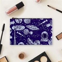 Space Sketch Seamless Pattern Cosmetic Bag (medium) by Vaneshart