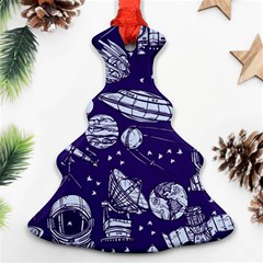 Space Sketch Seamless Pattern Ornament (christmas Tree)  by Vaneshart